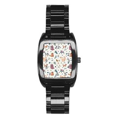 Funny Cats Stainless Steel Barrel Watch by SychEva