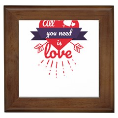 All You Need Is Love Framed Tile by DinzDas