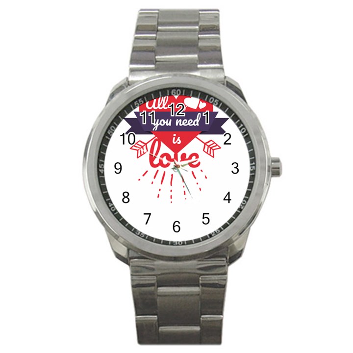 all you need is love Sport Metal Watch