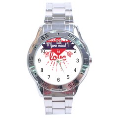 All You Need Is Love Stainless Steel Analogue Watch