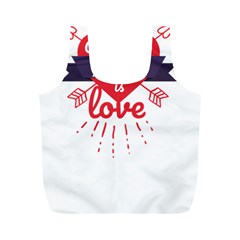 All You Need Is Love Full Print Recycle Bag (m)
