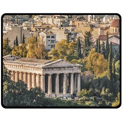 Athens Aerial View Landscape Photo Double Sided Fleece Blanket (medium)  by dflcprintsclothing