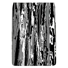 Black And White Abstract Linear Print Removable Flap Cover (l) by dflcprintsclothing