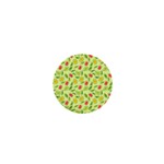 Vector Fruits pattern, pastel colors, yellow background 1  Mini Magnets