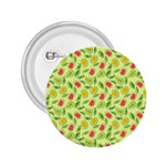 Vector Fruits pattern, pastel colors, yellow background 2.25  Buttons
