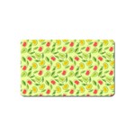 Vector Fruits pattern, pastel colors, yellow background Magnet (Name Card)
