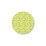 Vector Fruits pattern, pastel colors, yellow background Golf Ball Marker (10 pack)