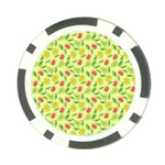 Vector Fruits pattern, pastel colors, yellow background Poker Chip Card Guard