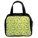 Vector Fruits pattern, pastel colors, yellow background Classic Handbag (Two Sides)