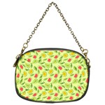 Vector Fruits pattern, pastel colors, yellow background Chain Purse (One Side)