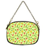 Vector Fruits pattern, pastel colors, yellow background Chain Purse (Two Sides)