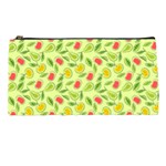 Vector Fruits pattern, pastel colors, yellow background Pencil Case