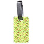 Vector Fruits pattern, pastel colors, yellow background Luggage Tag (two sides)
