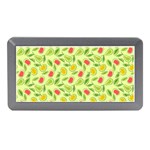 Vector Fruits pattern, pastel colors, yellow background Memory Card Reader (Mini)