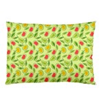 Vector Fruits pattern, pastel colors, yellow background Pillow Case (Two Sides)