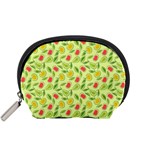 Vector Fruits pattern, pastel colors, yellow background Accessory Pouch (Small)