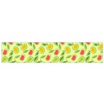 Vector Fruits pattern, pastel colors, yellow background Small Flano Scarf