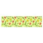 Vector Fruits pattern, pastel colors, yellow background Satin Scarf (Oblong)