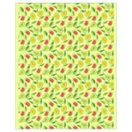 Vector Fruits pattern, pastel colors, yellow background Drawstring Bag (Small)
