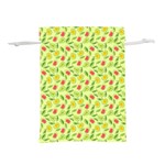 Vector Fruits pattern, pastel colors, yellow background Lightweight Drawstring Pouch (L)