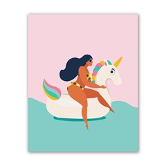 Unicorn Swimming Poster 16  X 20 