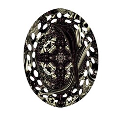 Honey Glazed Cross Ornament (oval Filigree) by MRNStudios