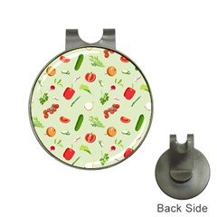 Seamless Pattern With Vegetables  Delicious Vegetables Hat Clips With Golf Markers by SychEva