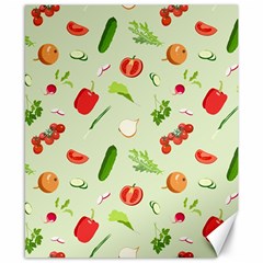 Seamless Pattern With Vegetables  Delicious Vegetables Canvas 8  X 10  by SychEva