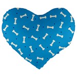 Dog Love Large 19  Premium Heart Shape Cushions