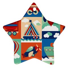 Travel With Love Star Ornament (two Sides) by designsbymallika