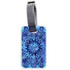 Fuzzball Mandala Luggage Tag (two Sides) by MRNStudios