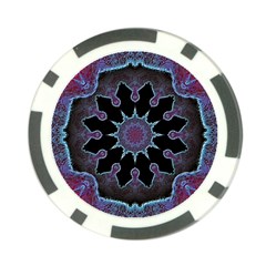 Framed Mandala Poker Chip Card Guard by MRNStudios