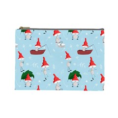 Funny Mushrooms Go About Their Business Cosmetic Bag (large) by SychEva