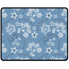 Folk Flowers Art Pattern  Fleece Blanket (medium)  by Eskimos