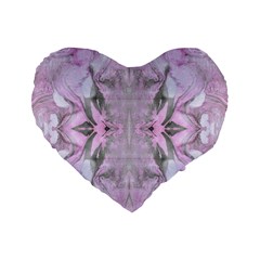 Pastels Symmetry Standard 16  Premium Heart Shape Cushions by kaleidomarblingart