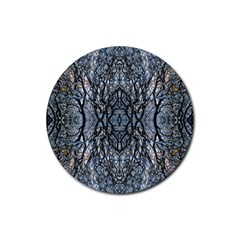 Nature Repeats Rubber Round Coaster (4 Pack)  by kaleidomarblingart