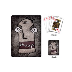 Sketchy Style Head Creepy Mask Drawing Playing Cards Single Design (mini) by dflcprintsclothing