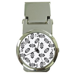 Black White Minimal Art Money Clip Watches by designsbymallika