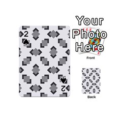Black White Minimal Art Playing Cards 54 Designs (mini) by designsbymallika