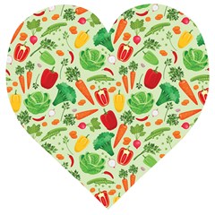 Vegetables Love Wooden Puzzle Heart by designsbymallika