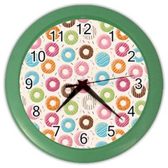 Donuts Love Color Wall Clock by designsbymallika