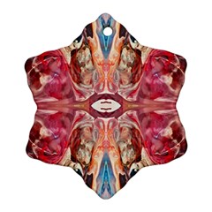 Marbled Butterfly Snowflake Ornament (two Sides) by kaleidomarblingart