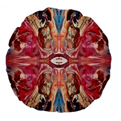 Marbled Butterfly Large 18  Premium Round Cushions by kaleidomarblingart