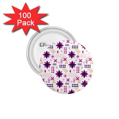 Minimal Floral Pattern 1 75  Buttons (100 Pack)  by designsbymallika