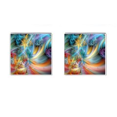 Colorful Thoughts Cufflinks (square) by WolfepawFractals