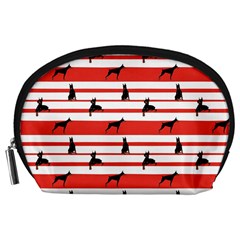 Doberman Dogs On Lines Accessory Pouch (large) by SychEva