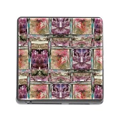 Collage Repeats  Memory Card Reader (square 5 Slot) by kaleidomarblingart