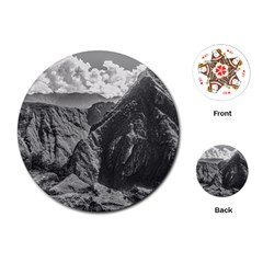 Machu Picchu Black And White Landscape Playing Cards Single Design (round) by dflcprintsclothing
