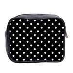 1950 Black White Dots Mini Toiletries Bag (Two Sides) Back