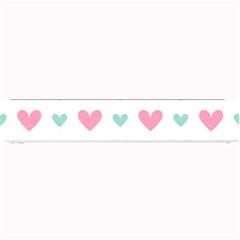 Pink Hearts One White Background Small Bar Mats by AnkouArts